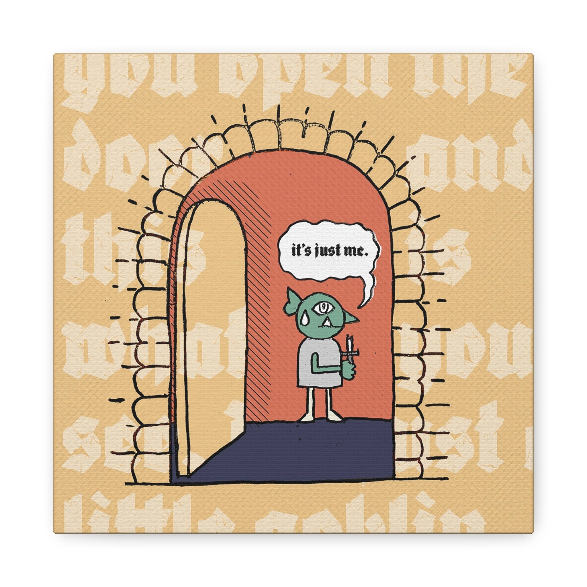 You Open the Door: Little Guy | Canvas Gallery Wrap - Canvas - Ace of Gnomes - 64066136067265454162