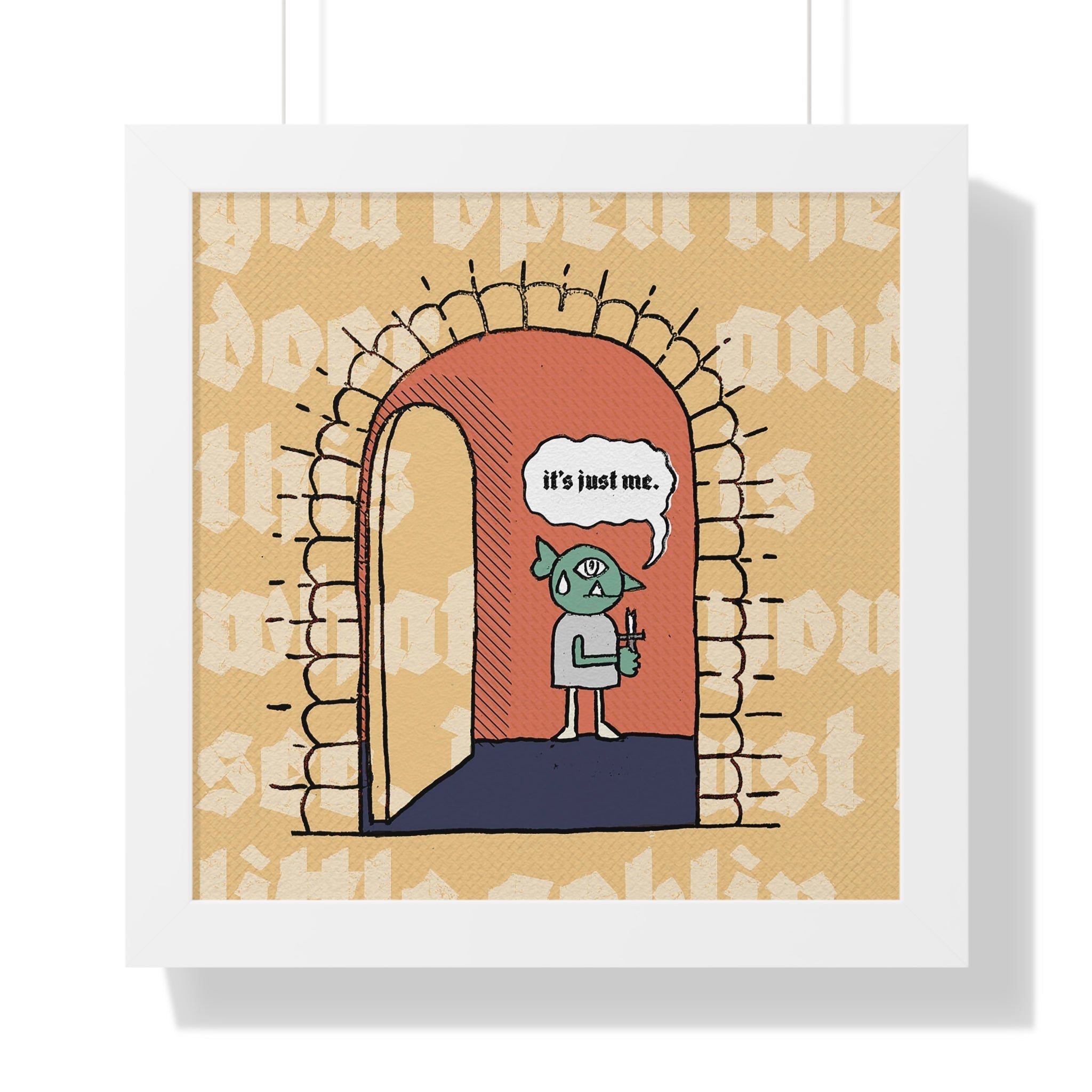 You Open the Door: Little Guy | Framed Poster - Framed Poster - Ace of Gnomes - 20229235684211012379