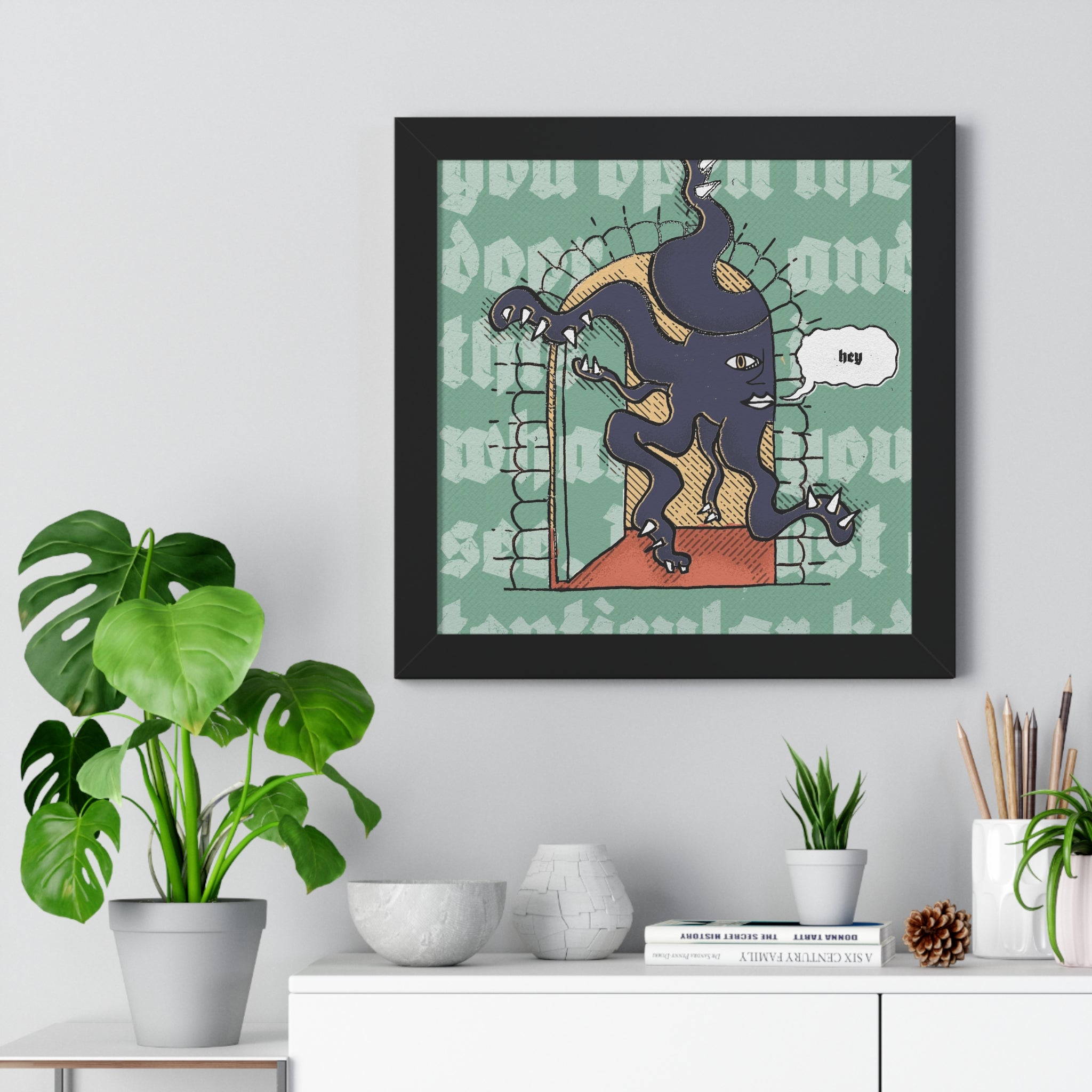 You Open the Door: Tenticular Frickdemon | Framed Poster - Poster - Ace of Gnomes - 30837628207830827979