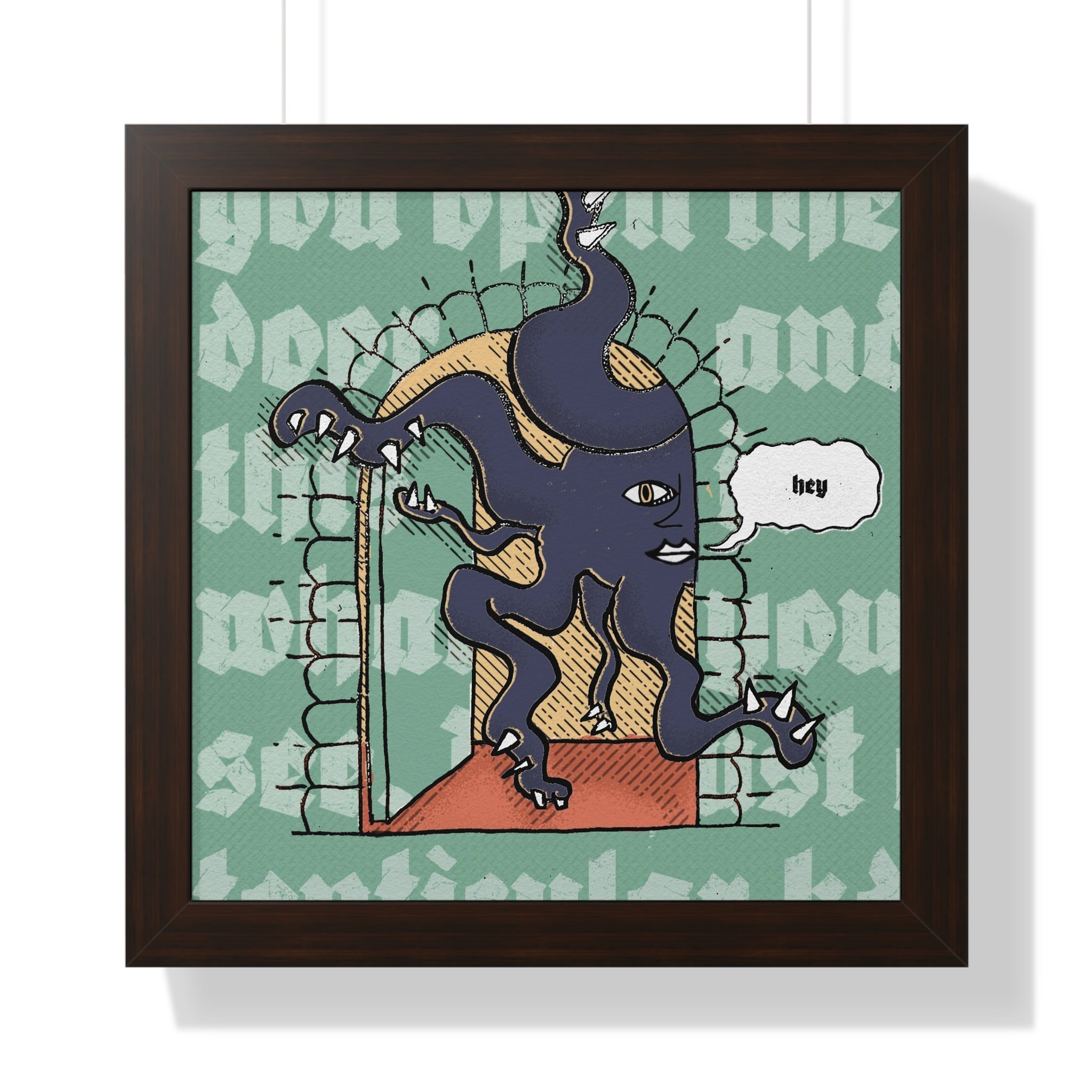 You Open the Door: Tenticular Frickdemon | Framed Poster - Poster - Ace of Gnomes - 27253287490747915804