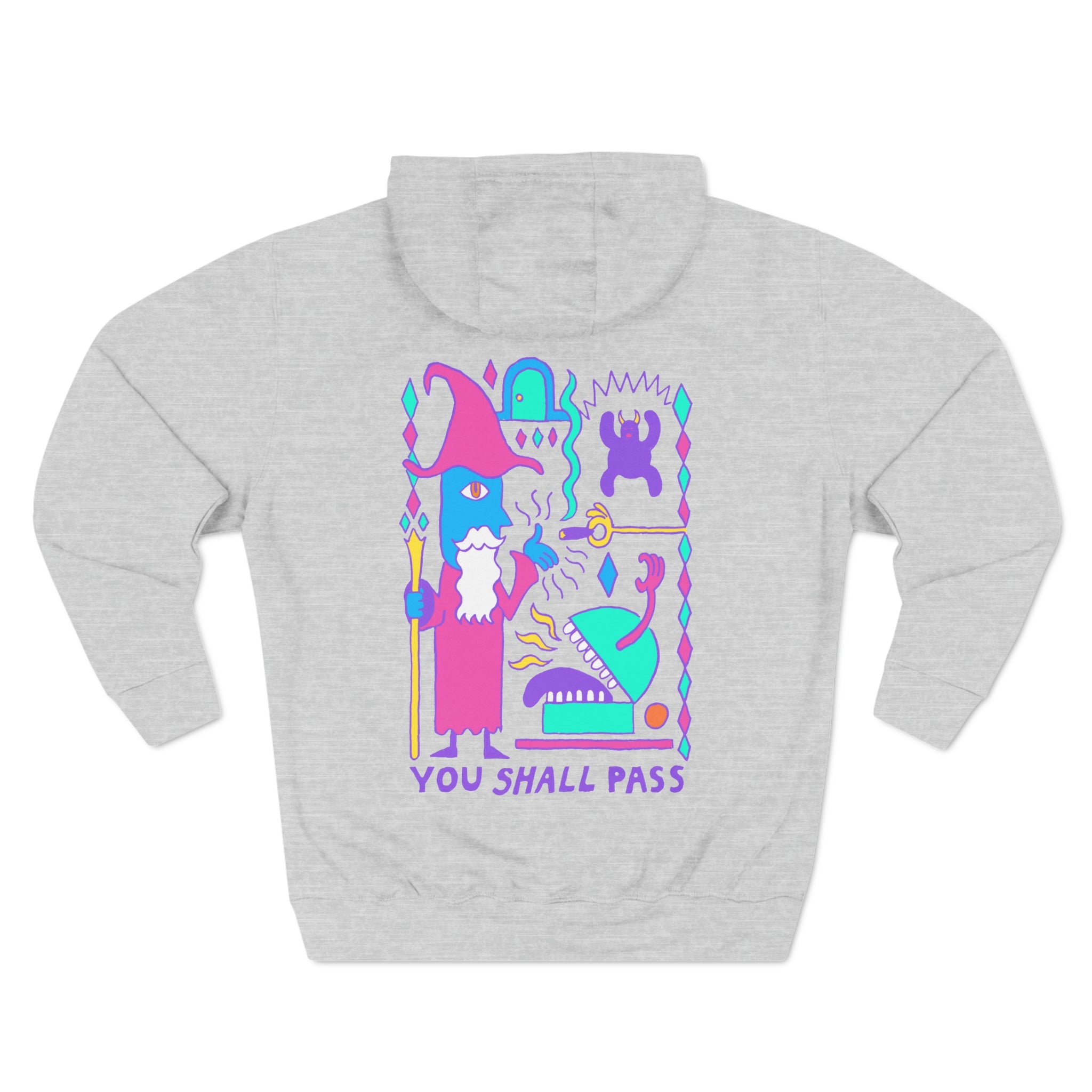 You Shall Pass | Bold Colors | Premium Pullover Hoodie - Hoodie - Ace of Gnomes - 22931238316361938673
