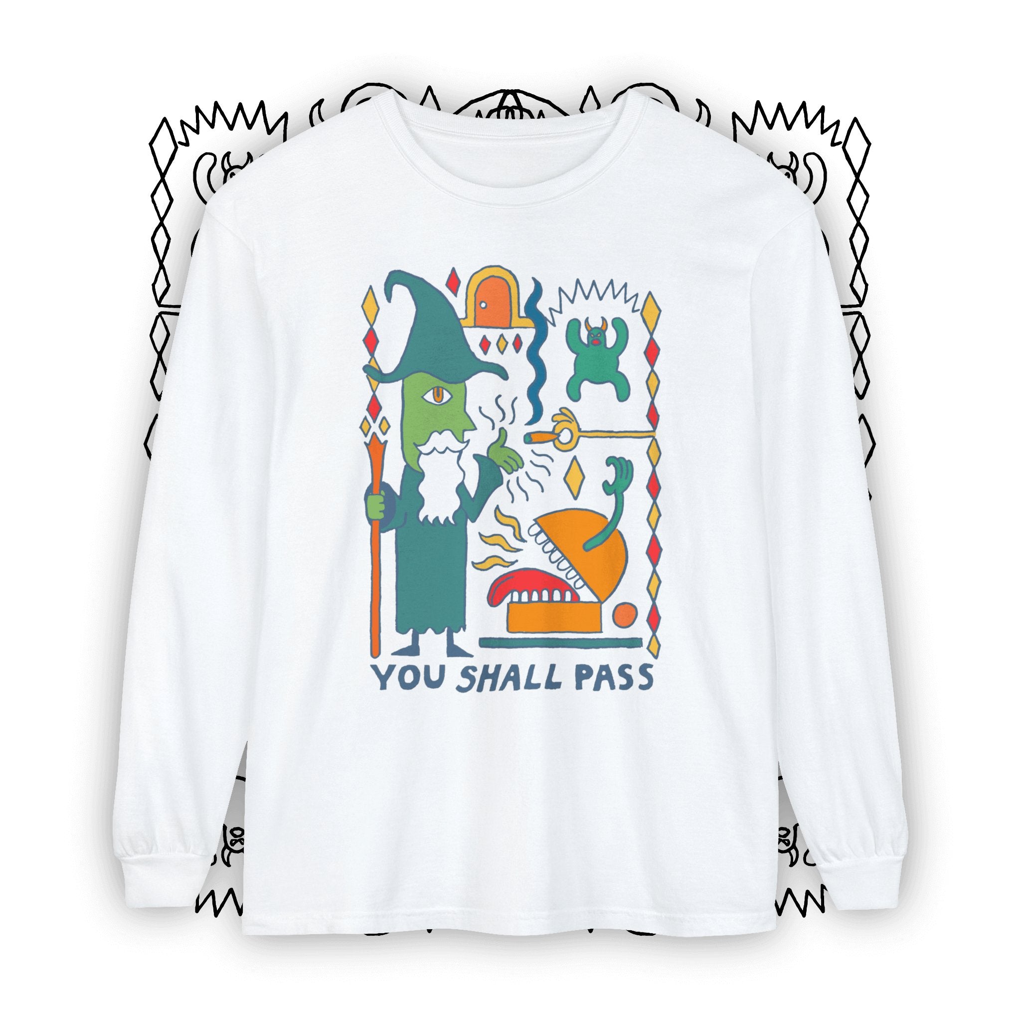 You Shall Pass | Comfort Colors Premium Long Sleeve T-Shirt - Long-sleeve - Ace of Gnomes - 20773574112259167187