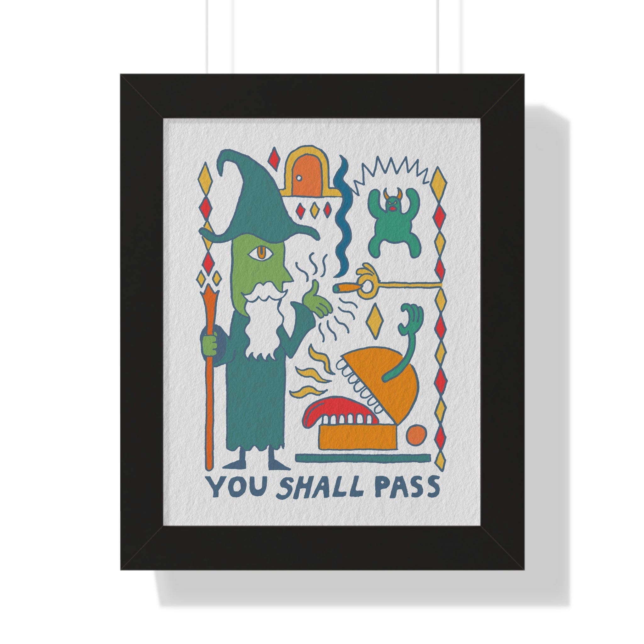 You Shall Pass | Framed Poster - Poster - Ace of Gnomes - 14371639274194105198