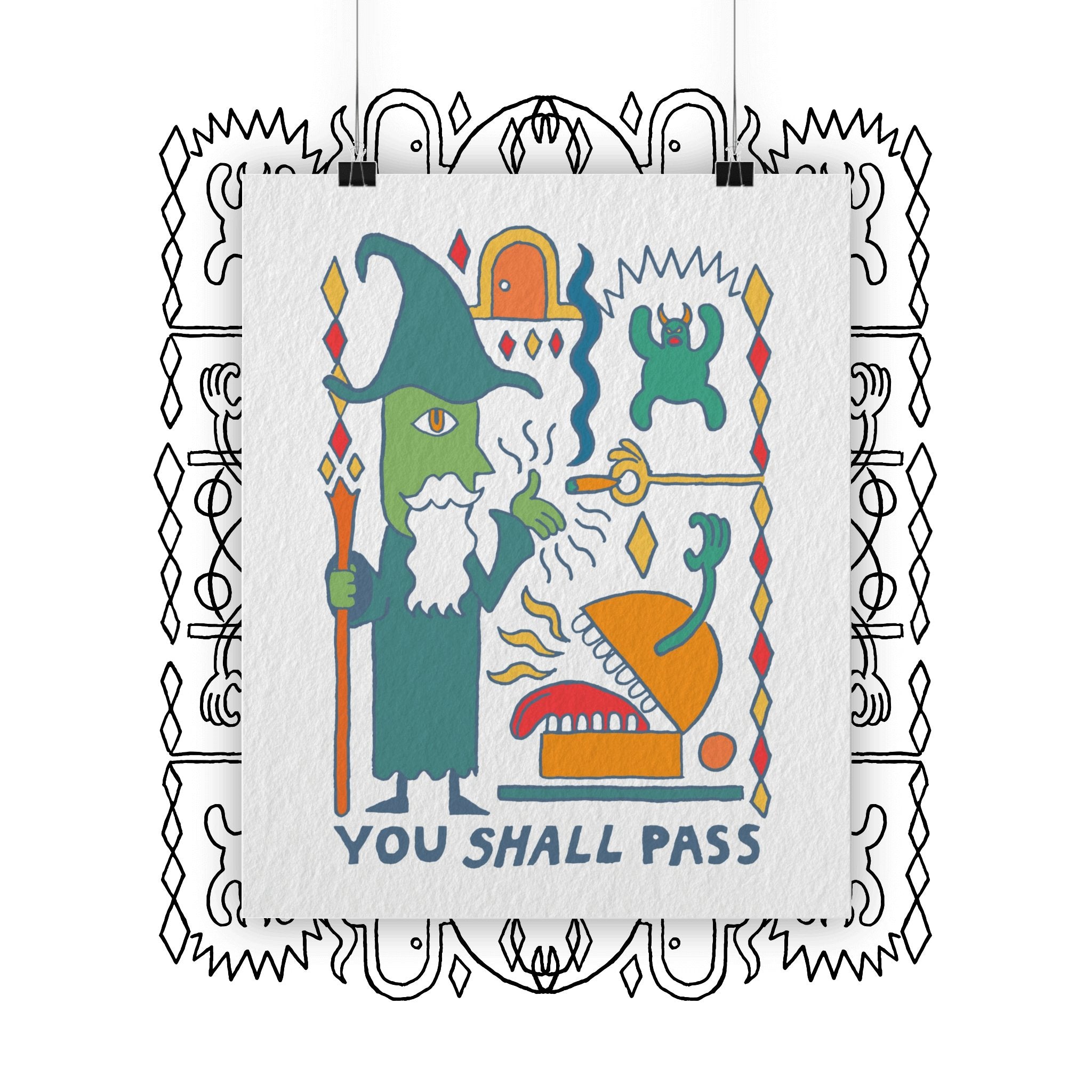 You Shall Pass | Premium Matte Poster - Poster - Ace of Gnomes - 13559763007843451128